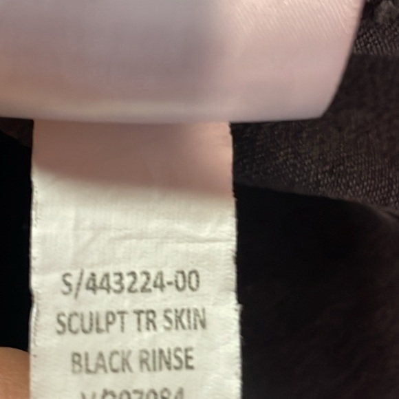 •GAP•BLACK RINSE TRUE SCULPT MID RISE SKINNY DENIM JEANS SIZE 28/6R - Picture 9 of 11